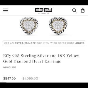 Effy earrings was a gift never worn